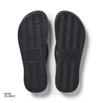 Archies Arch Support Thongs Black Sole View