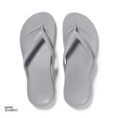 Archies Arch Support Thongs Grey Birds Eye View