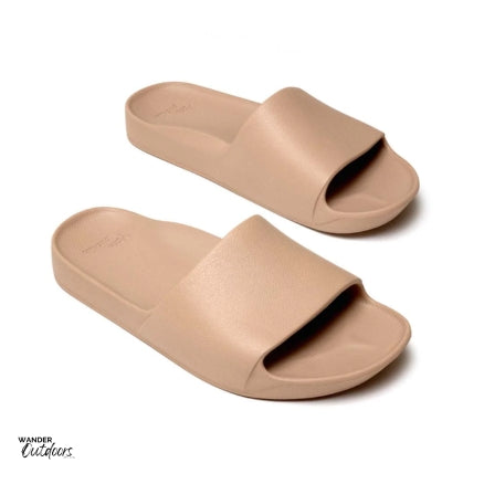 Archies Arch Support Slides Tan Side View