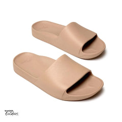 Archies Arch Support Slides Tan Side View