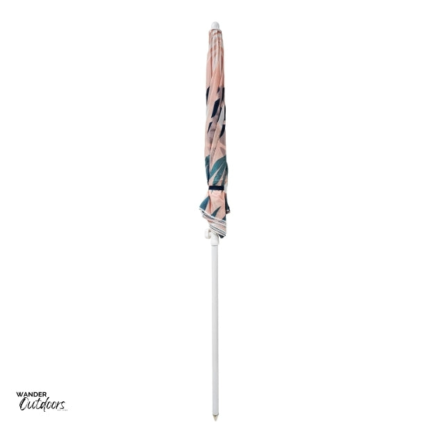 Good Vibes Co. Beach Umbrella with Matching Carry Bag