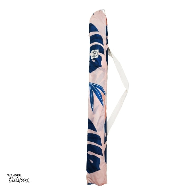 Good Vibes Co. Beach Umbrella with Matching Carry Bag