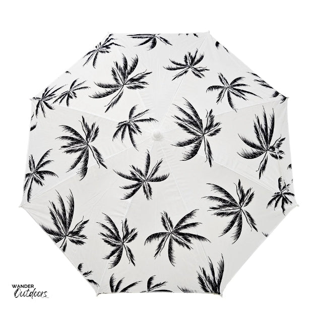 Good Vibes Co. Beach Umbrella with Matching Carry Bag
