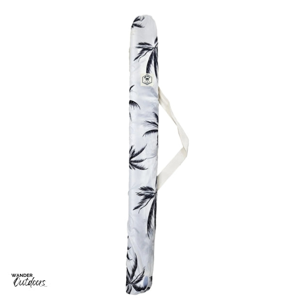 Good Vibes Co. Beach Umbrella with Matching Carry Bag