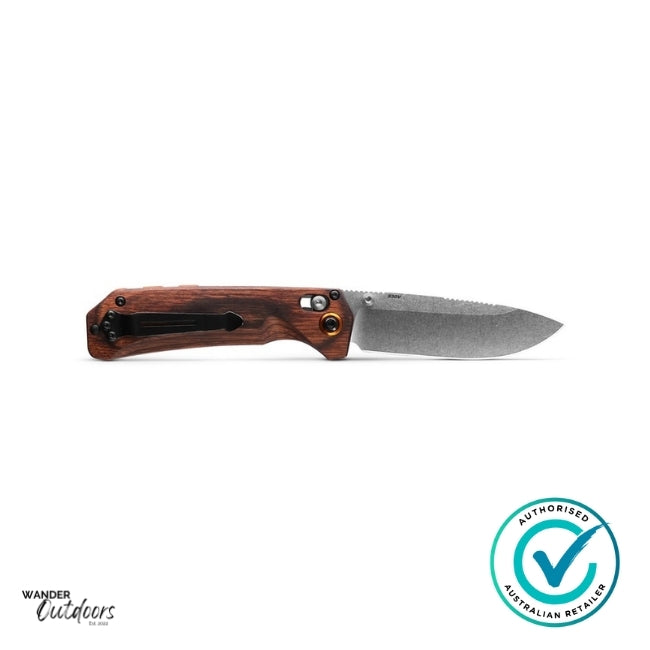 Benchmade 15062 Grizzly Creek Axis Folding Knife Flat Lay Clip Side