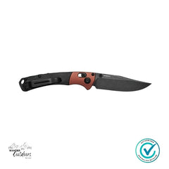 Benchmade 15085BK-04 Mini Crooked River | Burnt Copper | Black Micarta Folding Knife
