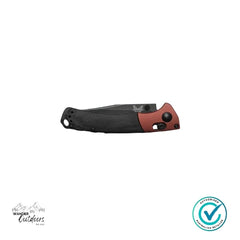 Benchmade 15085BK-04 Mini Crooked River | Burnt Copper | Black Micarta Folding Knife