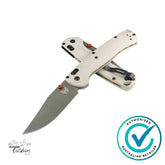 Folding knife with a branded logo on a white background