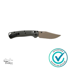 Folding knife with a branded logo on a white background