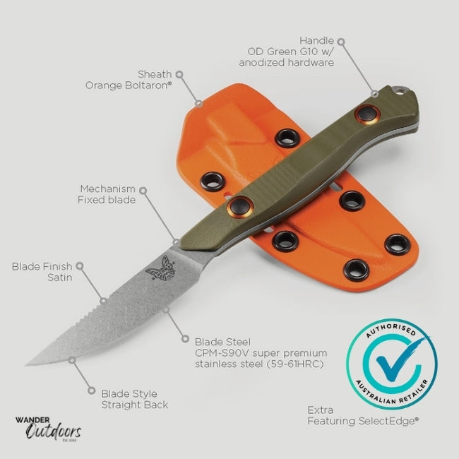 Benchmade 15700-01 Flyway Fixed Blade Knife Details