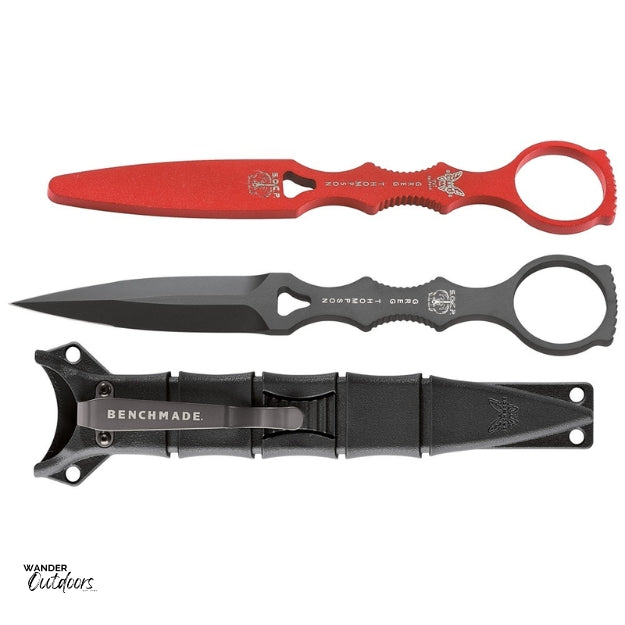 Benchmade 176BK-Combo SOCP (Special Operatives Combatives Programs) Fixed Blade with Black Sheath and Trainer