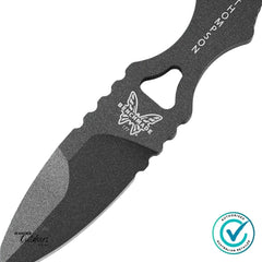 Benchmade 177GY Thompson Mini SOCP Fixed Blade | Tungsten Grey | Spear Point