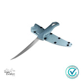 Benchmade 18030 Fishcrafter | Depth Blue Santoprene | 5" Trailing Point Fixed Blade