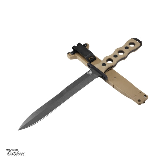 Benchmade 185BK-1 Thompson SOCP Fixed Blade with Tan Sheath
