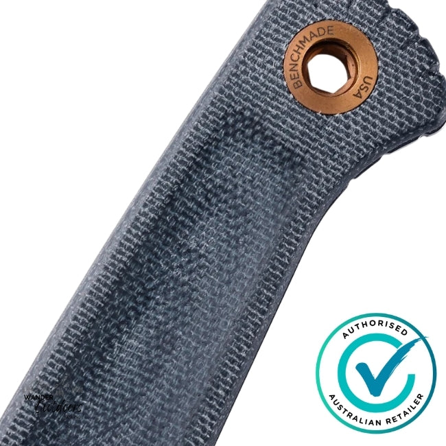 Benchmade 203 Dacian | Blue Denim Micarta | Spear Point Fixed Blade Knife