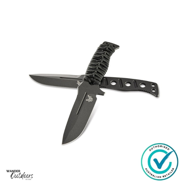 Benchmade 375Bk-1 Fixed Adamas | Stacked | With and Without Paracord