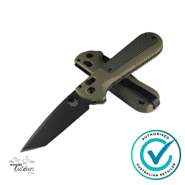 Benchmade 431BK-1 Redoubt | Ranger Green/Forest Grivory Tanto Folding Knife, NEW 2024