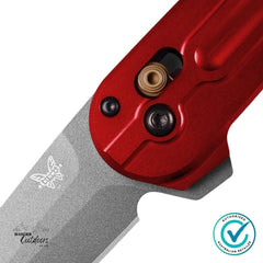 Benchmade 491GY-01 Lowden | Phoenix Red Aluminum Flipper Folding Knife
