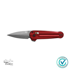 Benchmade 491GY-01 Lowden | Phoenix Red Aluminum Flipper Folding Knife