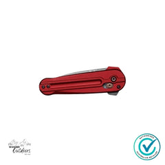 Benchmade 491GY-01 Lowden | Phoenix Red Aluminum Flipper Folding Knife