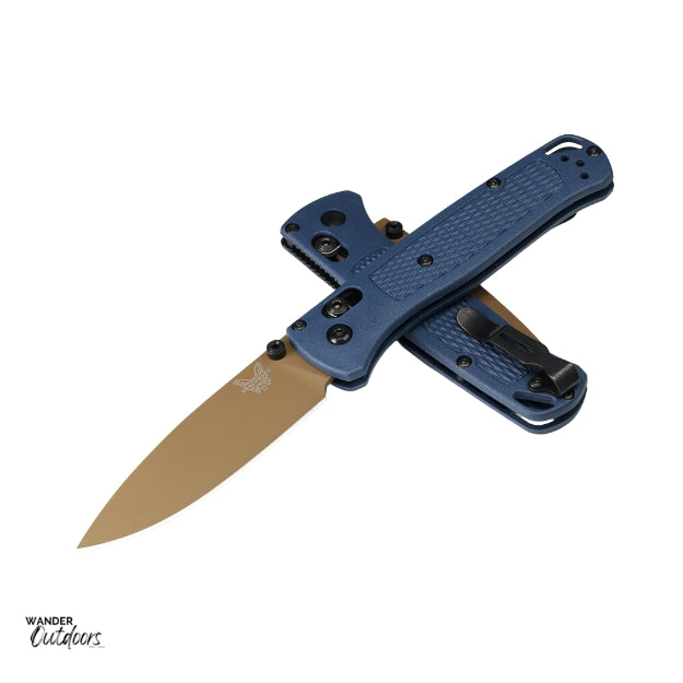 Benchmade 535FE-05 Bugout Axis Folding Knife - Crater Blue Stacked