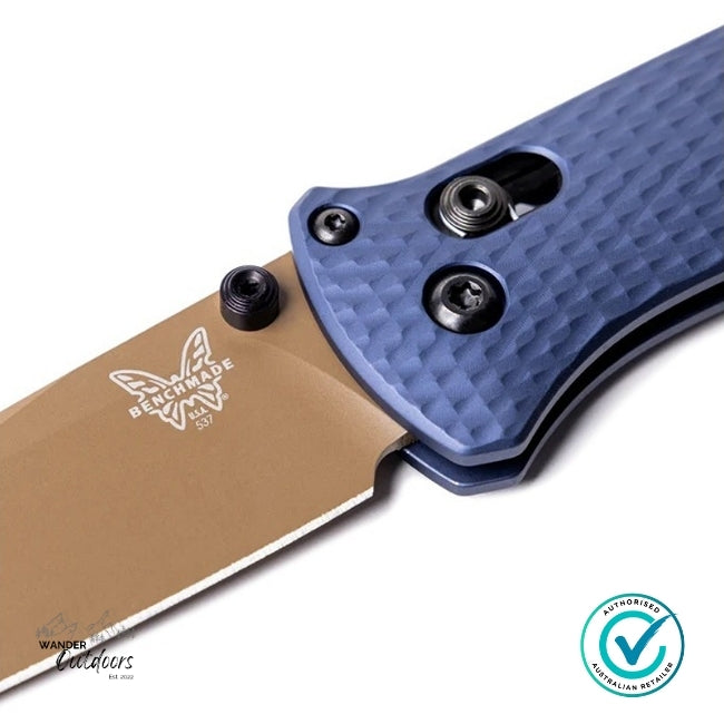 BENCHMADE 537FE-02 Bailout® | Crater Blue Aluminum Folding Knife