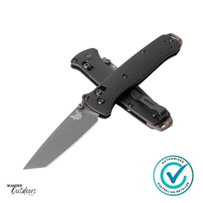 Benchmade 537GY-03 Bailout Axis Folding Knife Stacked