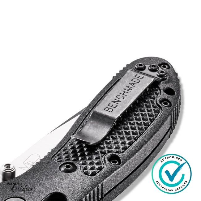 Benchmade 556-S30V Mini Griptilian Axis Folding Knife | Close Up of Clip