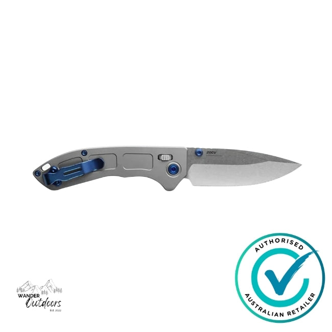Benchmade 743 Mini Narrows | Gray Titanium Axis Folding Knife