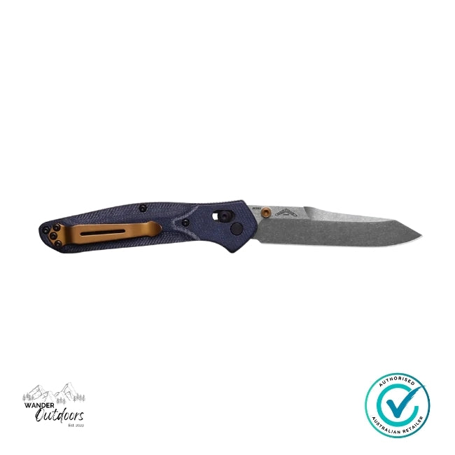 Benchmade 940-04 OSBORNE | DENIM MICARTA Folding Knife