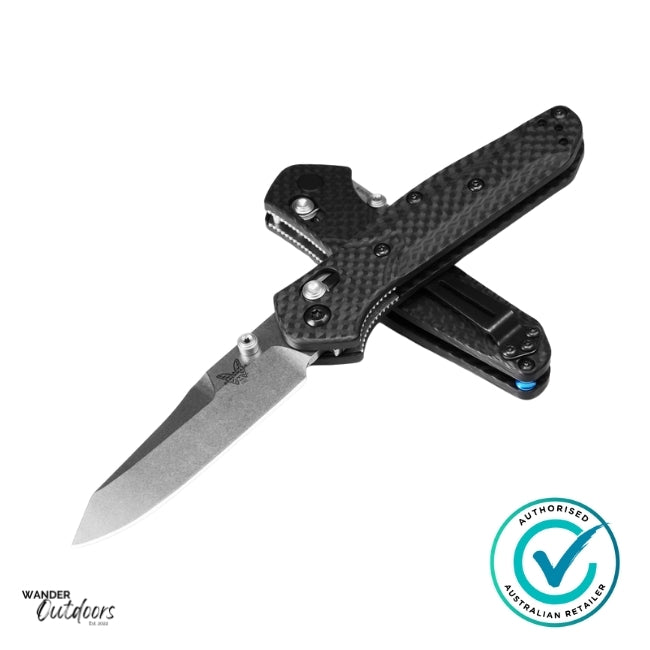Benchmade 945-2 Mini Osborne, Axis Folding Knife, Carbon Fibre | Stacked