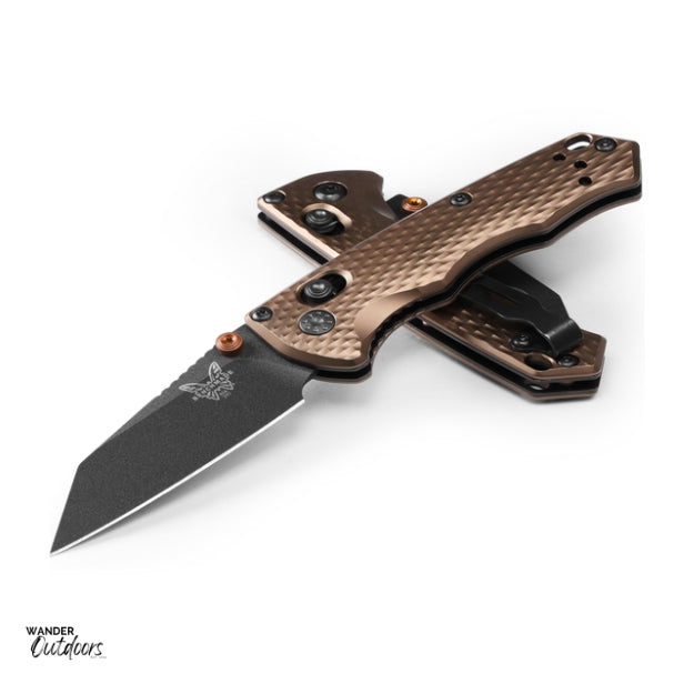 Benchmade 290BK-1 Full Immunity Axis Folding Knife - Dark Flat Earth Handle Stacked