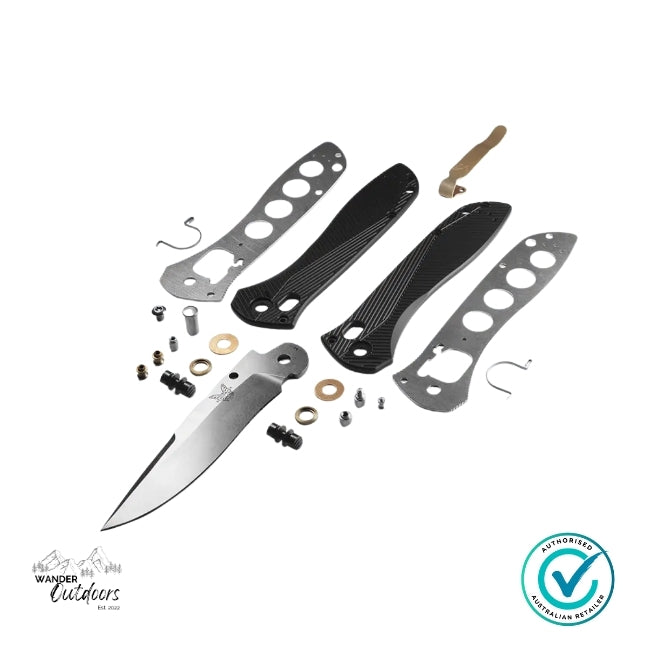 Benchmade SEVEN | TEN | Black Aluminium | Recurve AXIS Folding Knife