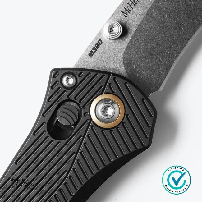 Benchmade SEVEN | TEN | Black Aluminium | Recurve AXIS Folding Knife