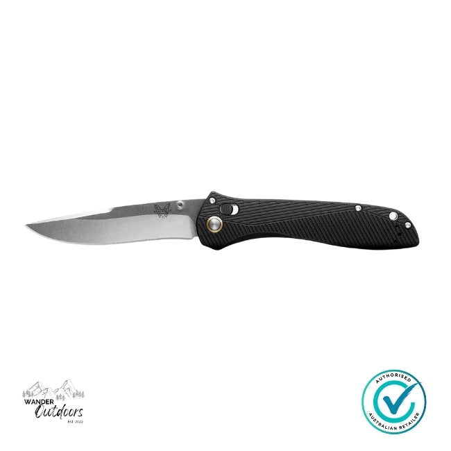 Benchmade SEVEN | TEN | Black Aluminium | Recurve AXIS Folding Knife