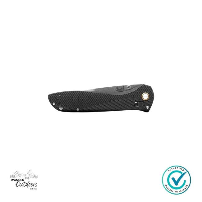 Benchmade SEVEN | TEN | Black Aluminium | Recurve AXIS Folding Knife