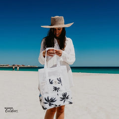 Good Vibes Co. 2-in-1 Beach Cooler Bag Havana