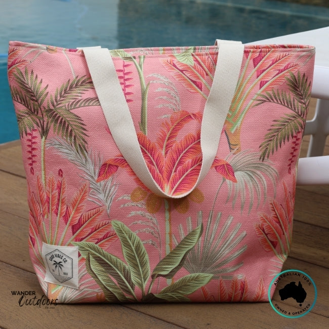 Good Vibes Co. Canvas Beach Bag