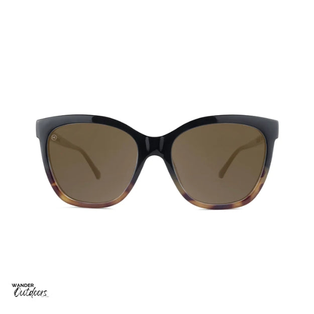 Quality Knockaround Deja View Sunglasses Glossy Black Tortoise Shell Fade front on view