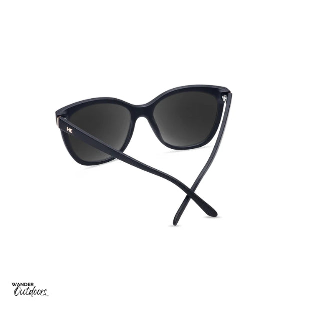 Affordable Knockaround Deja View Sunglasses Matte Black Rose Gold Rear inside frame view