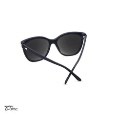 Affordable Knockaround Deja View Sunglasses Matte Black Rose Gold Rear inside frame view
