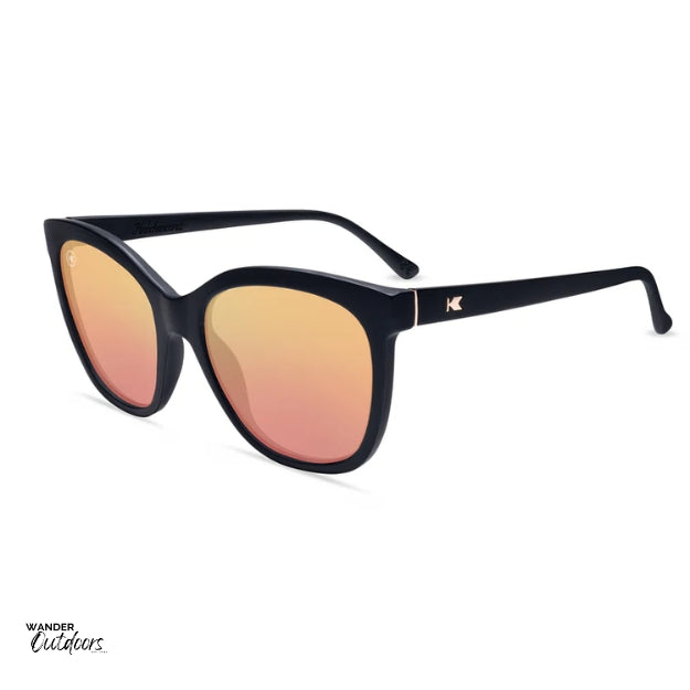 Affordable Knockaround Deja View Sunglasses Matte Black Rose Gold Side Frame View