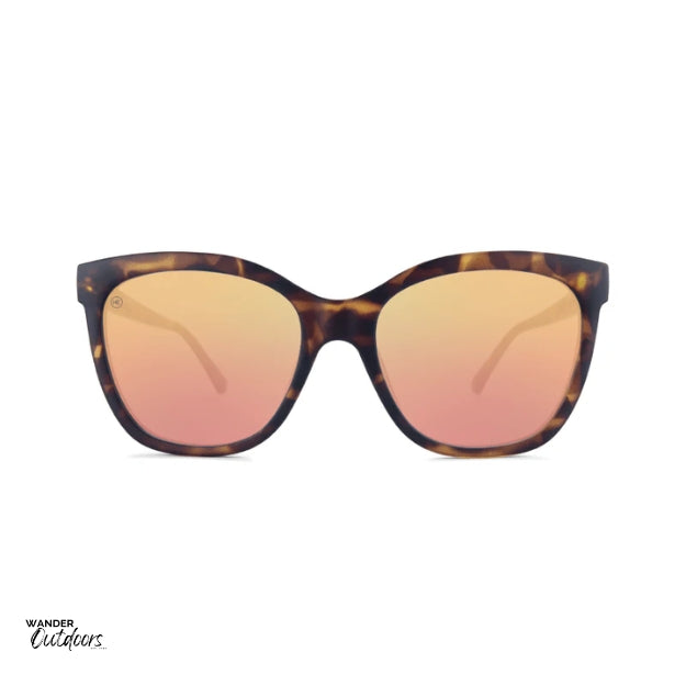 Quality Knockaround Deja View Sunglasses Matte Tortoise Shell Rose Gold front on view