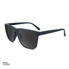 Unisex affordable Knockaround Fast Lanes Sport Sunglasses black on black side arms view