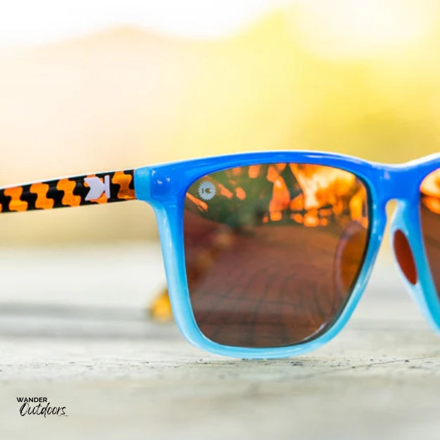 Unisex affordable Knockaround Fast Lanes Sport Sunglasses funkwave close up