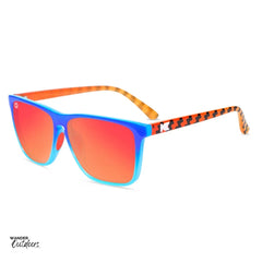 Unisex affordable Knockaround Fast Lanes Sport Sunglasses funkwave side arms view