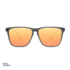 Unisex affordable Knockaround Fast Lanes Sport Sunglasses jelly grey peach front on view
