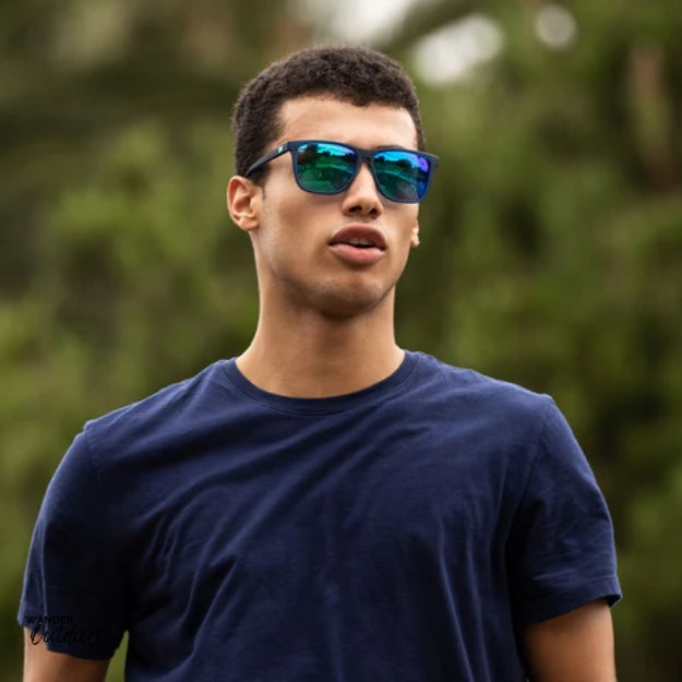 Unisex affordable Knockaround Fast Lanes Sport Sunglasses rubberised navy mint male running outdoors