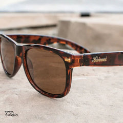 Knockaround Fort Knocks Sunglasses Glossy Tortoise Shell Amber Close Up