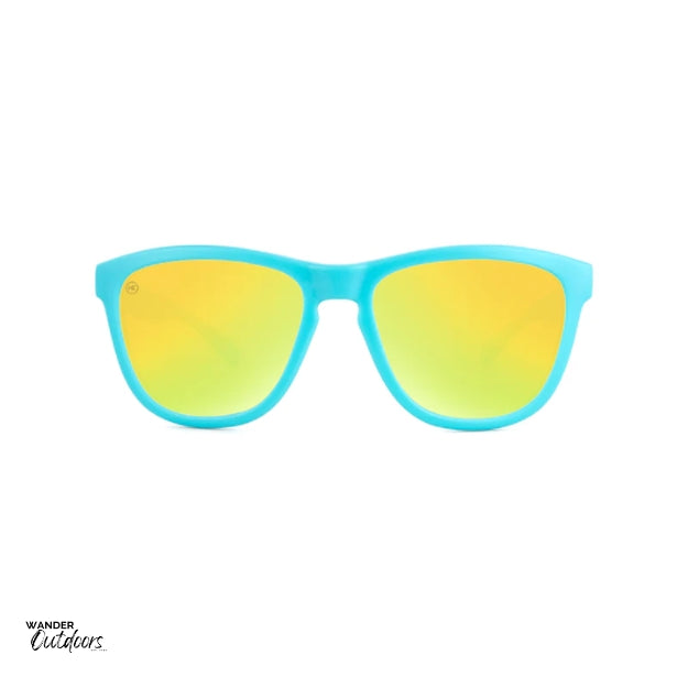 Knockaround Kids Premiums Sunglasses Matte Blue Yellow Front On